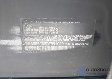 2013 BMW 328I xDrive z USA, uszkodzony, nr VIN WBA3B5C58DF591089